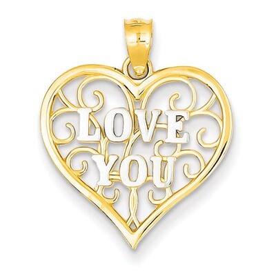 Filigree Love You 14K Gold &amp; Rhodium K4709, MPN: K4709, 886774256627