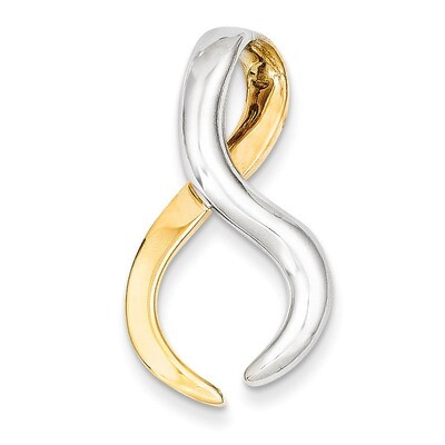 Fits up to 4mm Regular &amp; 6mm Fancy Reversible Fancy Omega Slid 14k Two-Tone Gold SL316, MPN: SL316,…