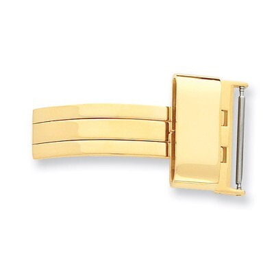 12mm Deployment Buckle Gold-tone BA122-12, MPN: BA122-12, 886774141343