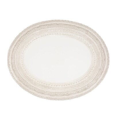 Arte Italica Cream Large Oval Platter FIN3262