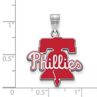 Philadelphia Phillies Large Enamel Pendant Sterling Silver SS022PHI, MPN: SS022PHI, 886774958989