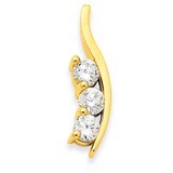 3-Stone 1.5ct Diamond Pendant Mounting 14k Gold XP1450, MPN: XP1450,