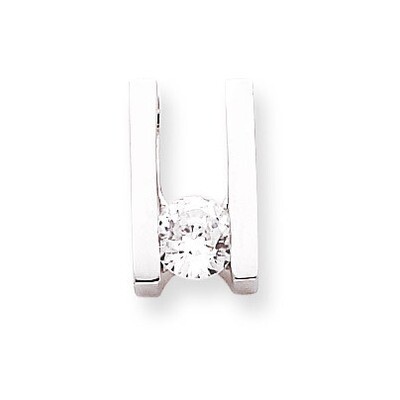 Holds 6mm Stone, Slide Mounting 14k White Gold XSW61, MPN: XSW61,