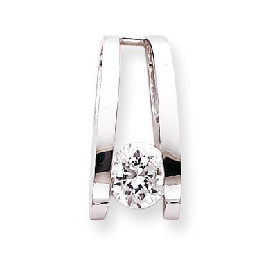 Holds 6.5mm Stone, Slide Mounting 14k White Gold XSW58, MPN: XSW58,