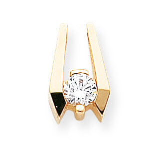 Holds 5.75mm Stone, Chain Slide Mounting 14k Gold XS658, MPN: XS658, 196904084410
