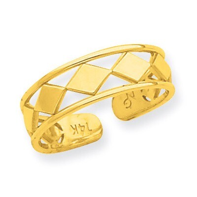 Diamond Shapes Toe Ring 14k Gold R550, MPN: R550, 886774023304