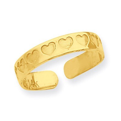 Heart Toe Ring 14k Gold R558, MPN: R558, 886774023380