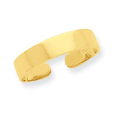 Adjustable Polished Band Toe Ring 14k Gold R567, MPN: R567, 637218086948
