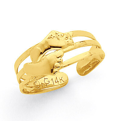 Bare Feet Toe Ring 14k Gold R565, MPN: R565, 886774023458
