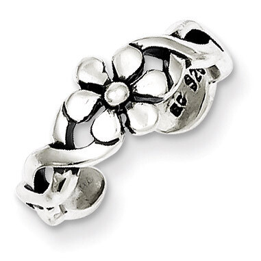 Floral Toe Ring Antiqued Sterling Silver QR1911, MPN: QR1911, 883957184456