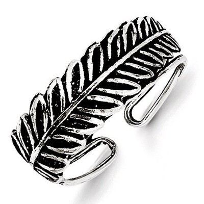 Fancy Toe Ring Antiqued Sterling Silver QR1916, MPN: QR1916, 883957184494