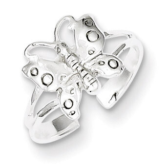 Fancy Toe Ring Sterling Silver Polished QR2658, MPN: QR2658, 883957584430