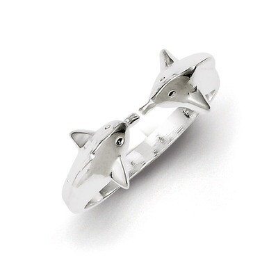Dolphin Toe Ring Sterling Silver Polished QR758, MPN: QR758, 883957253299