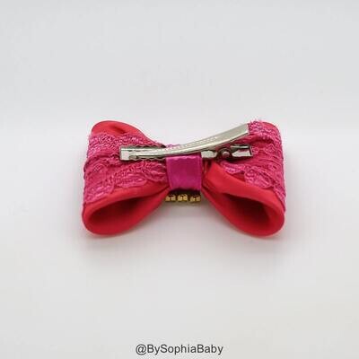 Hot Pink Baby Bow Baby Hair Clip Hot Pink Bow Hair Clip Pink Hair Clip Toddler Hair Clip Girls Bow Hair Clip Big Bow Hair Clip 946