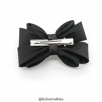 Black Bow Hair Clip Girls Hair Clip Bow Hair Clip Wedding Hair Clip Toddler Hair Clip Black Big Bow Flower Girl Bow Hair Clip 1367
