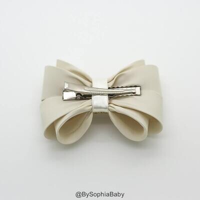 Ivory Bow Hair Clip Girls Bow Hair Clip Bow Hair Clip Wedding Hair Clip Toddler Hair Clip Rhinestone Hair Clip Flower Girl Bow 1367