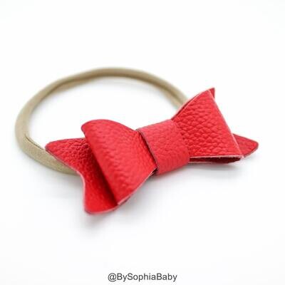 Baby Headband Red Leather Bow Baby Leather Bow Headband Leather Bow Baby Leather Hair Bow 123