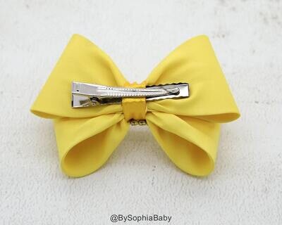 Yellow Bow Yellow Bow Hair Clip Bow Hair Clip Toddler Yellow Hair Clip Girls Bow Hair Clip Big Bow Hair Clip Yellow hair Bow 1004