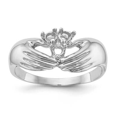 3 Stone Family Ring Mounting 14k White Gold XMRW51/3-7, MPN: XMRW51-3, 191101540899