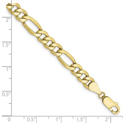 6.25mm Semi-Solid Figaro Chain 9 Inch 10k Gold 10BC96-9, MPN: 10BC96-9, 191101568084