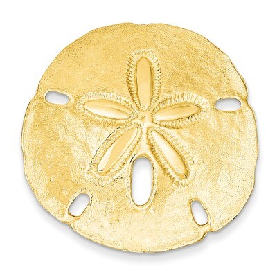 Fits up to 10mm &amp; 8mm Medium Sand dollar Slide 14k Gold Polished D1004, MPN: D1004, 637218043934