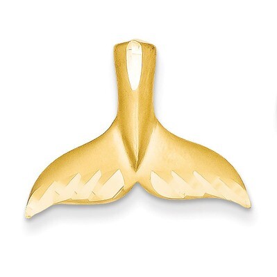 Whale Tail Slide 14k Gold Diamond-cut K3028, MPN: K3028, 886774098777