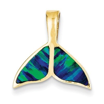 Imitation Opal Whale Tail Slide 14k Gold K313, MPN: K313, 886774098883