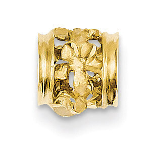 Mini Plumeria Barrel Chain Slide 14k Gold Diamond-cut K4275, MPN: K4275, 883957457314