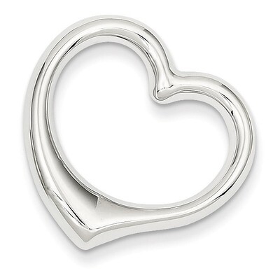 Heart Hollow Pendant Slide 14k White Gold K4666, MPN: K4666, 869786162773