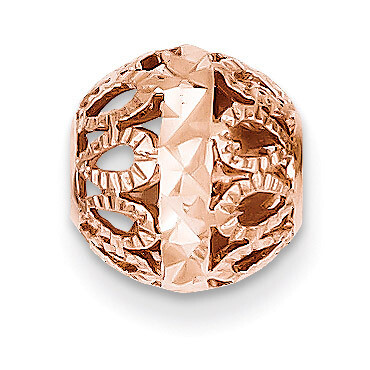Diamond-cut Filigree Ball Chain Slide 14k Rose Gold SL143, MPN: SL143, 883957681597