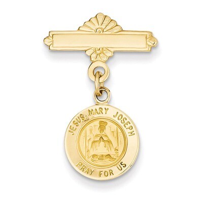 Holy Family Medal Pin 14k Gold XR748, MPN: XR748, 191101544613