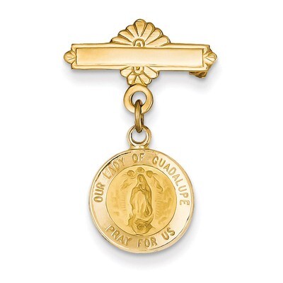 Our Lady of Guadalupe Medal Pin 14k Gold XR750, MPN: XR750, 191101544620
