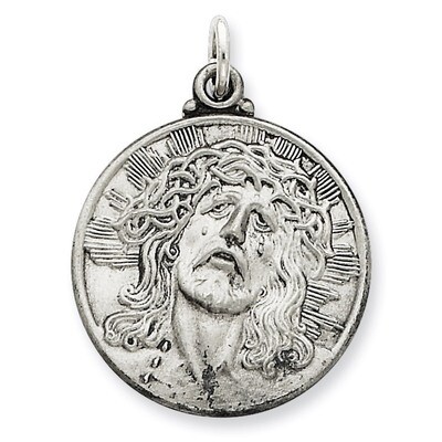 Ecce Homo Medal Antiqued Sterling Silver QC3443, MPN: QC3443, 191101181580