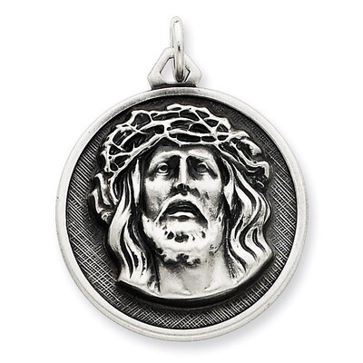 Ecce Homo Medal Antiqued Sterling Silver QC3449, MPN: QC3449, 191101181603