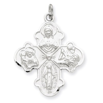 4-way Medal Sterling Silver Satin QC3470, MPN: QC3470, 886774107806