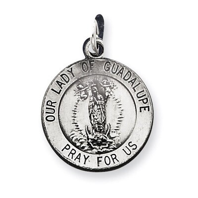Our Lady of Guadalupe Medal Sterling Silver QC3473, MPN: QC3473, 191101181672