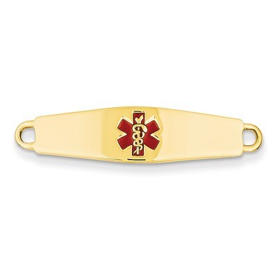 Medical Jewelry ID Plate 14k Gold XM38, MPN: XM38, 883957138978