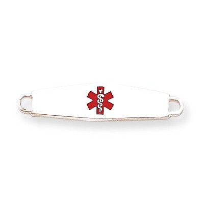 Medical ID Plate Sterling Silver XSM13, MPN: XSM13, 883957272993