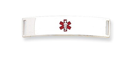 Medical ID Plate Sterling Silver XSM71, MPN: XSM71, 883957274911