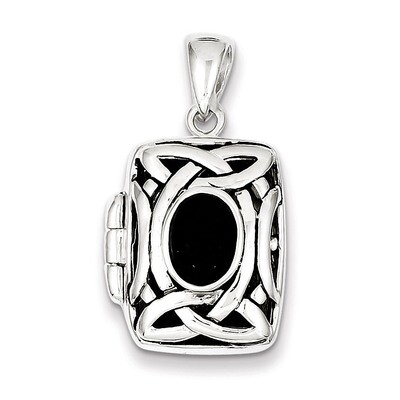 Onyx Locket Sterling Silver QP225, MPN: QP225, 191101279942