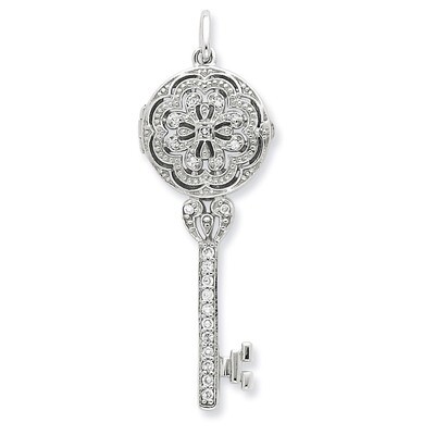 Key Locket Sterling Silver Diamond QP2033, MPN: QP2033, 883957545721