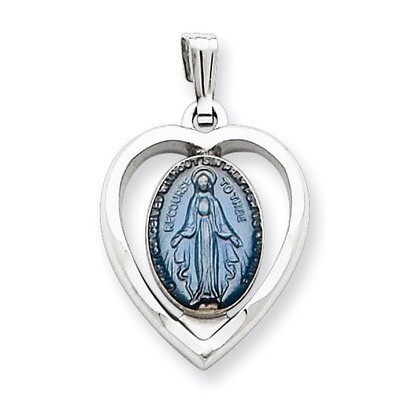 Miraculous Heart Medal Sterling Silver QC3504, MPN: QC3504, 886774108018