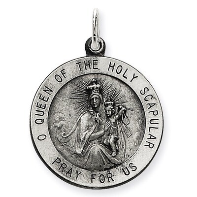 Queen of the Holy Scapular Medal Sterling Silver QC3511, MPN: QC3511, 883957478968