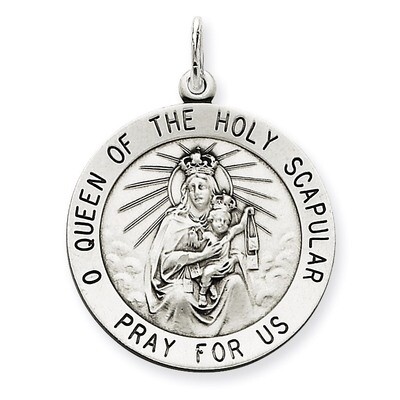 Queen of the Holy Scapular Medal Sterling Silver QC3512, MPN: QC3512, 883957488370