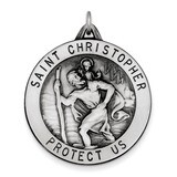 Saint Christopher Medal Sterling Silver QC3524, MPN: QC3524, 191101181818