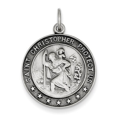 Saint Christopher Medal Sterling Silver QC3533, MPN: QC3533, 886774582993