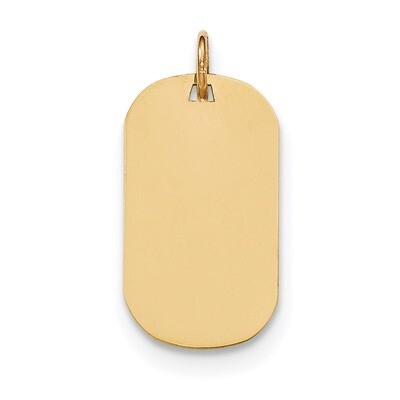 0.013 Gauge Engravable Dog Tag Disc Charm 14k Gold Plain XM550/13, MPN: XM550/13, 191101456374