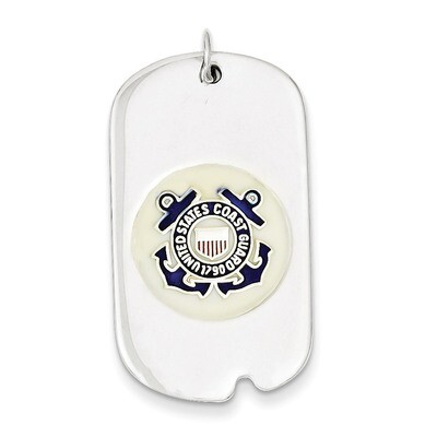 US Coast Guard Dog Tag Sterling Silver XSM136, MPN: XSM136, 883957735221