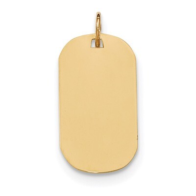 0.011 Gauge Engravable Dog Tag Disc Charm 14k Gold Plain XM551/11, MPN: XM551/11, 191101456398