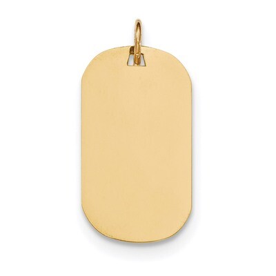 0.009 Gauge Engravable Dog Tag Disc Charm 14k Gold Plain XM552/09, MPN: XM552/09, 191101368141